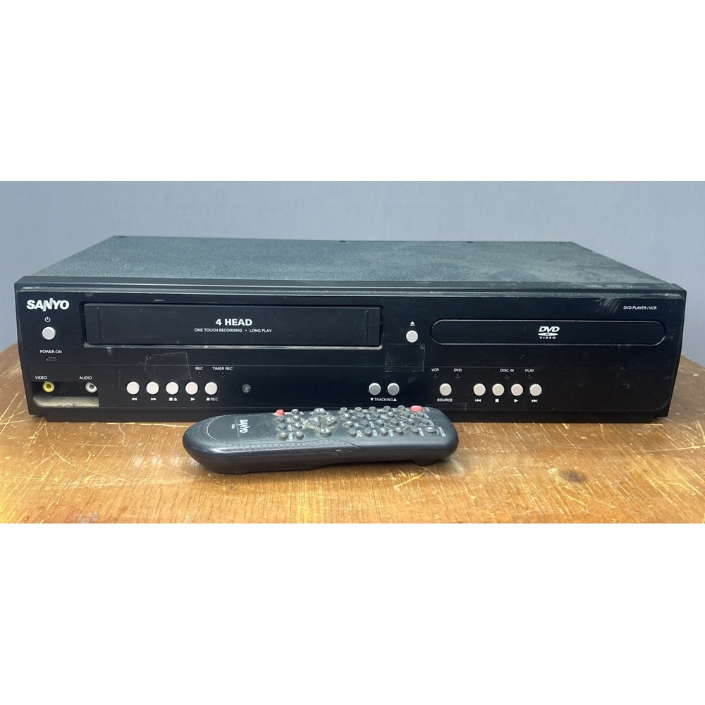 SANYO FWDV225F DVD VCR Player Recorder Combo With Remote(no back) Tested Working
